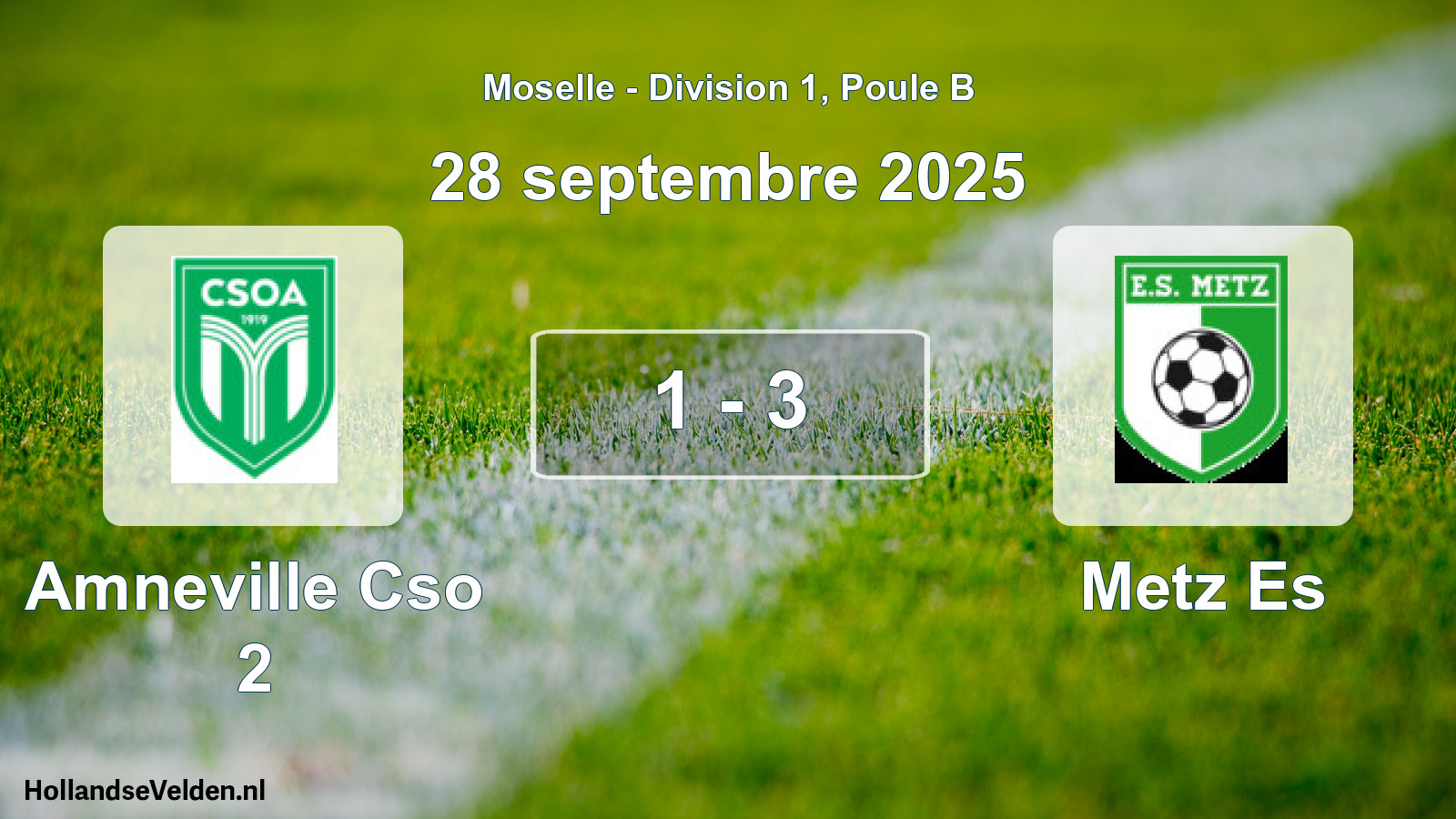 Total number of matches played: Amneville Cso 2 - Metz Es 1 - 3 (28 September 2025)