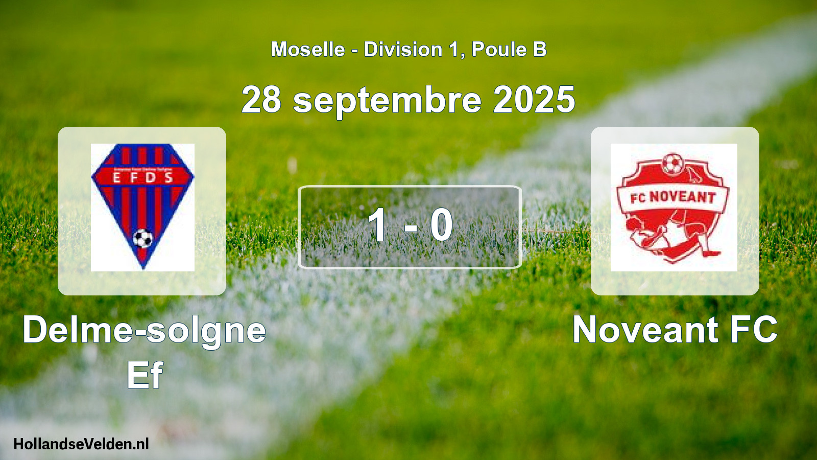 Match joué: Delme-solgne Ef - Noveant FC 1 - 0 (28 septembre 2025)