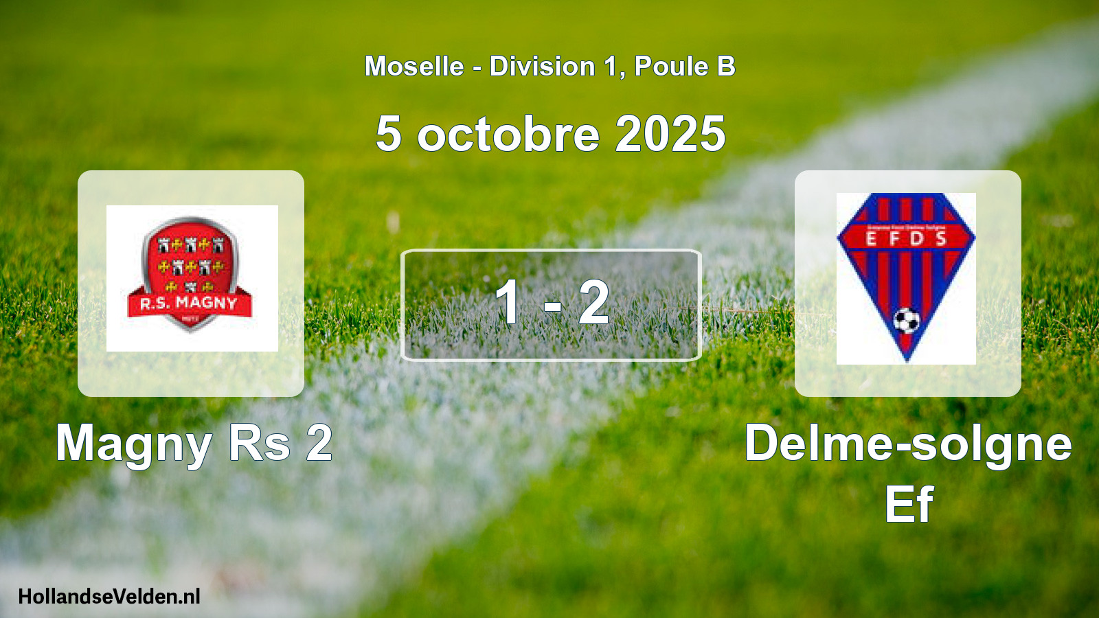 Gespeelde wedstrijd: Magny Rs 2 - Delme-solgne Ef 1 - 2 (5 oktober 2025)