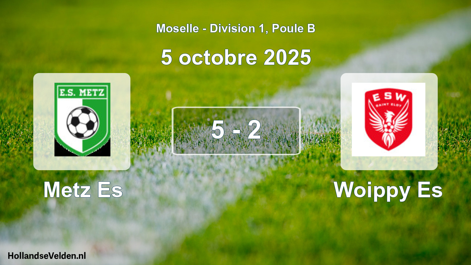 Total number of matches played: Metz Es - Woippy Es 5 - 2 (5 October 2025)