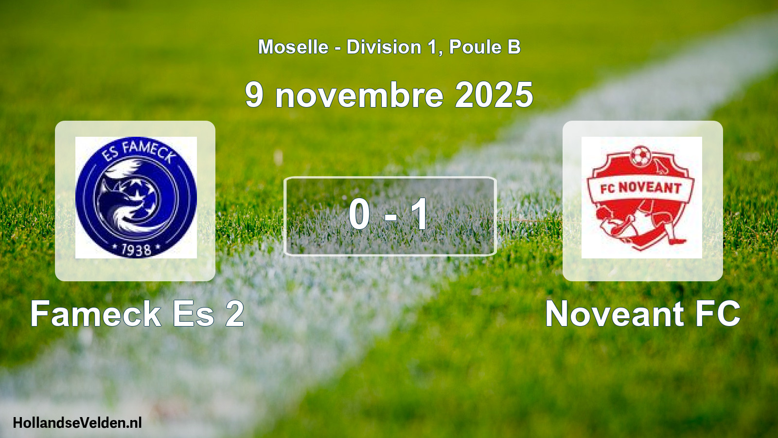 Total number of matches played: Fameck Es 2 - Noveant FC 0 - 1 (9 November 2025)