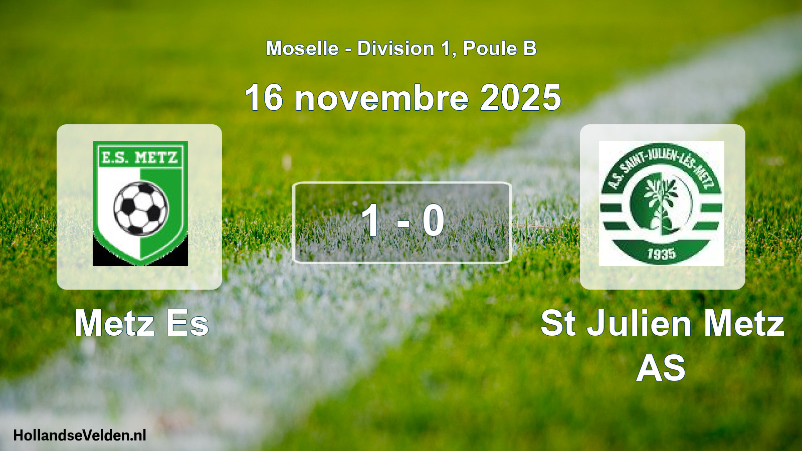 Match joué: Metz Es - St Julien Metz AS 1 - 0 (16 novembre 2025)