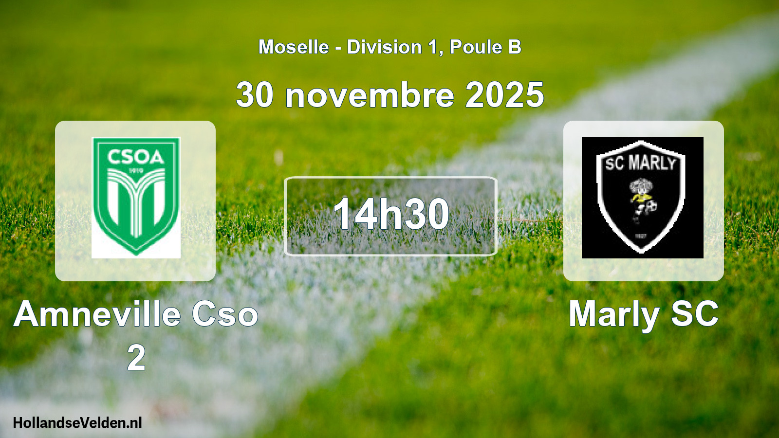 Scheduled Match: Amneville Cso 2 - Marly SC (30 November 2025)