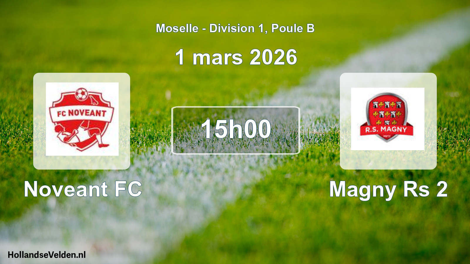 Match programmé: Noveant FC - Magny Rs 2 (1 mars 2026)
