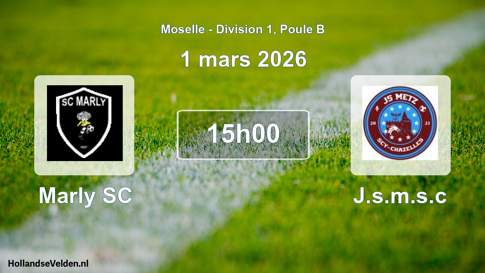 Match programmé: Marly SC - J.s.m.s.c (1 mars 2026)