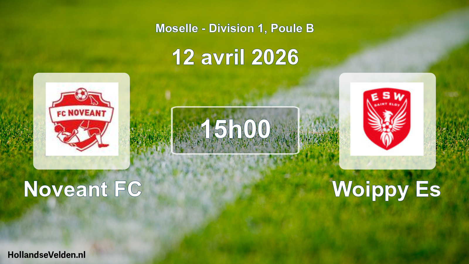 Match programmé: Noveant FC - Woippy Es (12 avril 2026)