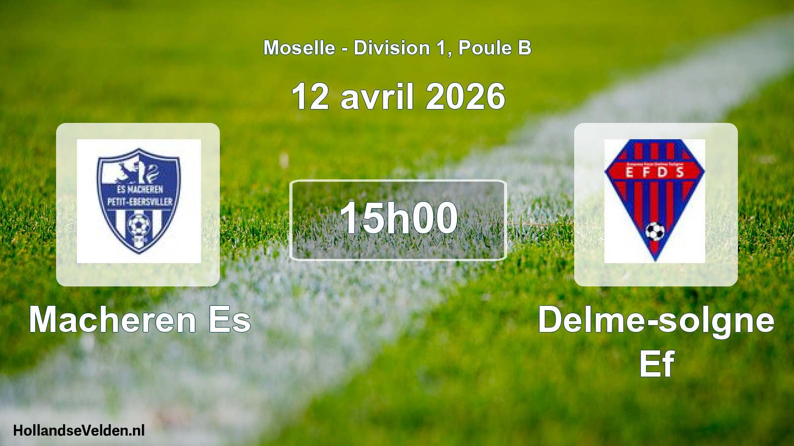 Match programmé: Macheren Es - Delme-solgne Ef (12 avril 2026)