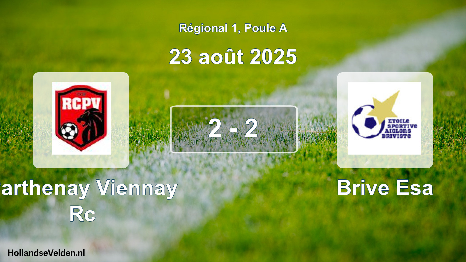 Gespeelde wedstrijd: Parthenay Viennay Rc - Brive Esa 2 - 2 (23 augustus 2025)