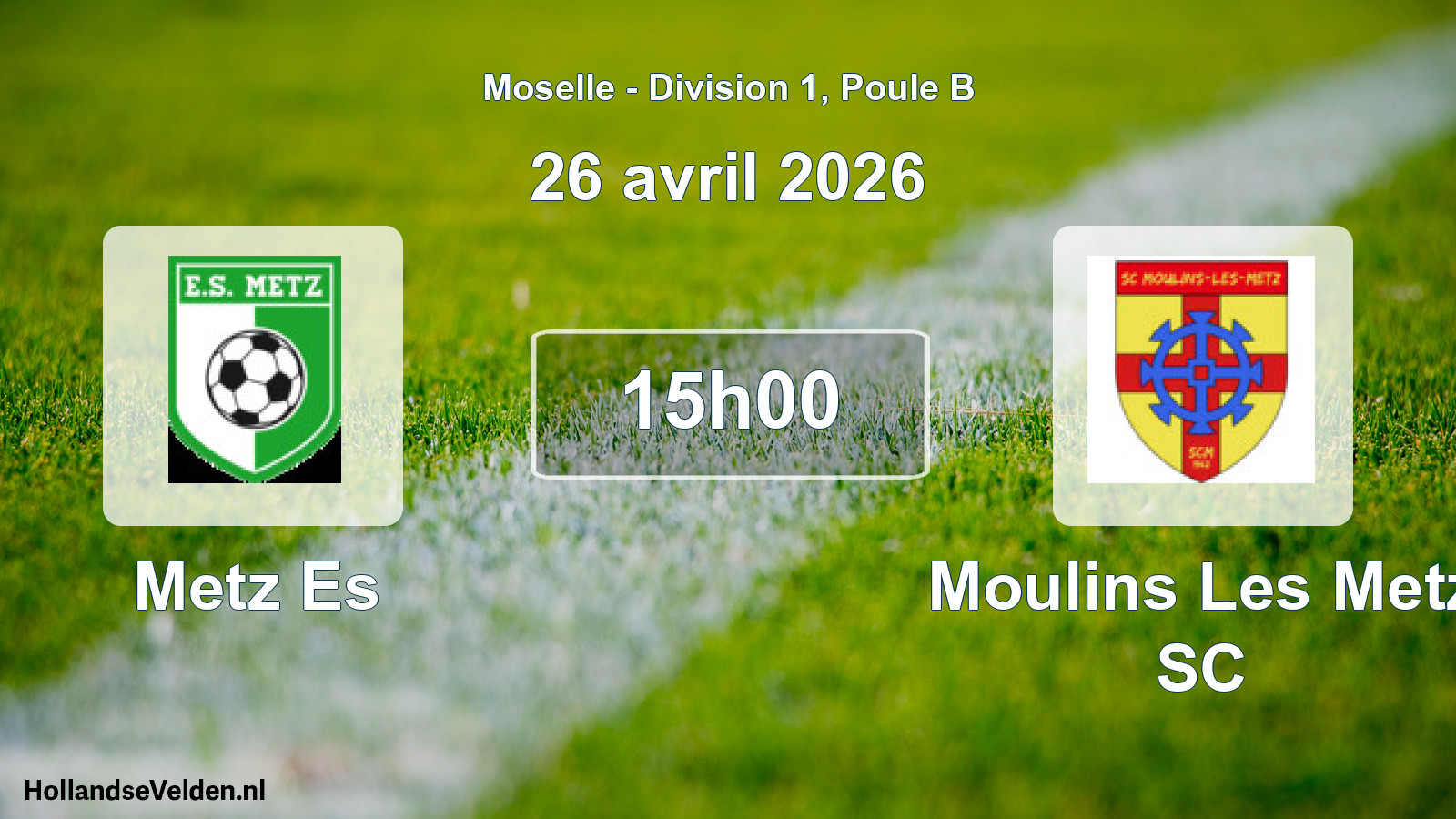 Match programmé: Metz Es - Moulins Les Metz SC (26 avril 2026)
