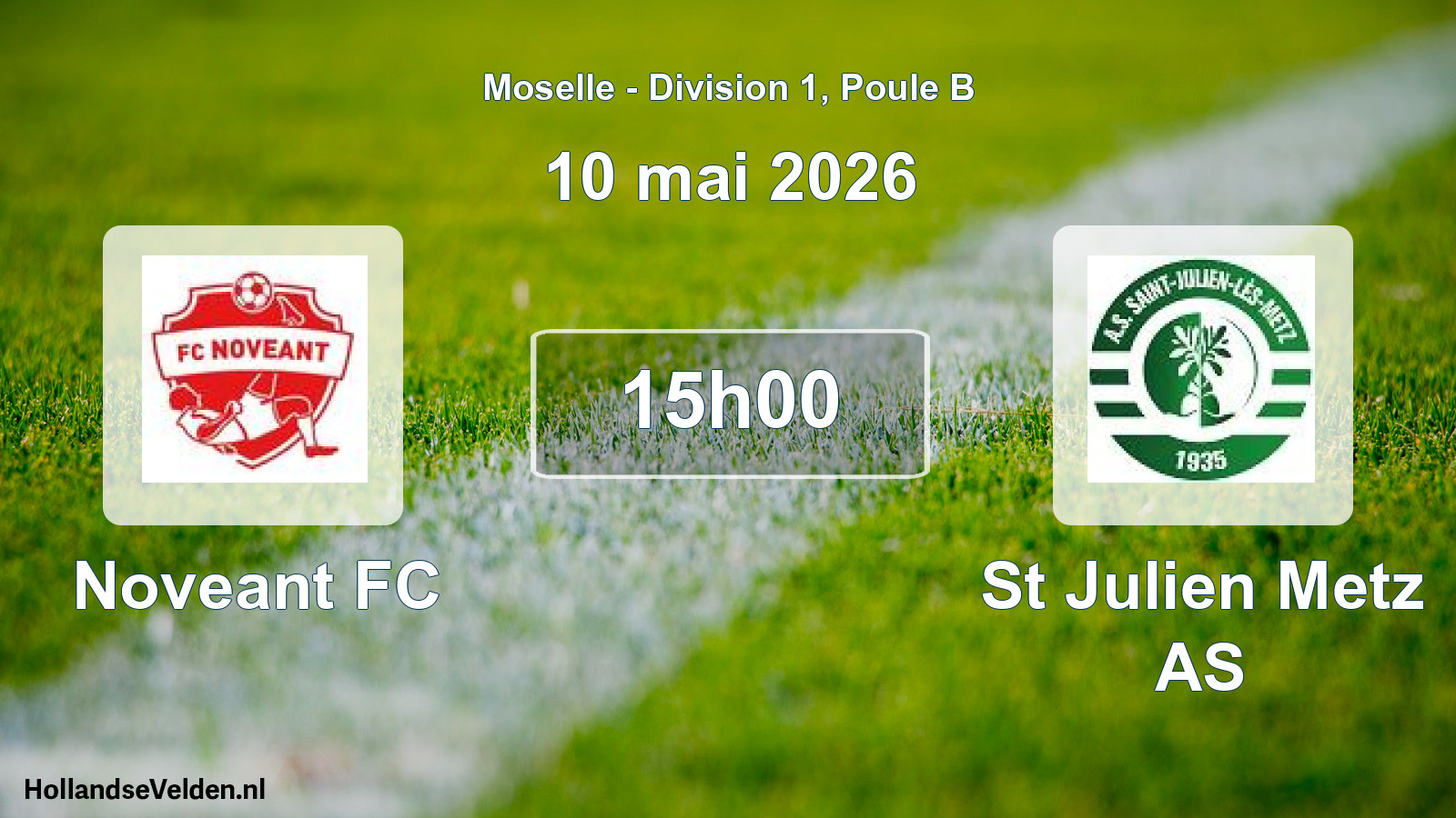 Geplande wedstrijd: Noveant FC - St Julien Metz AS (10 mei 2026)