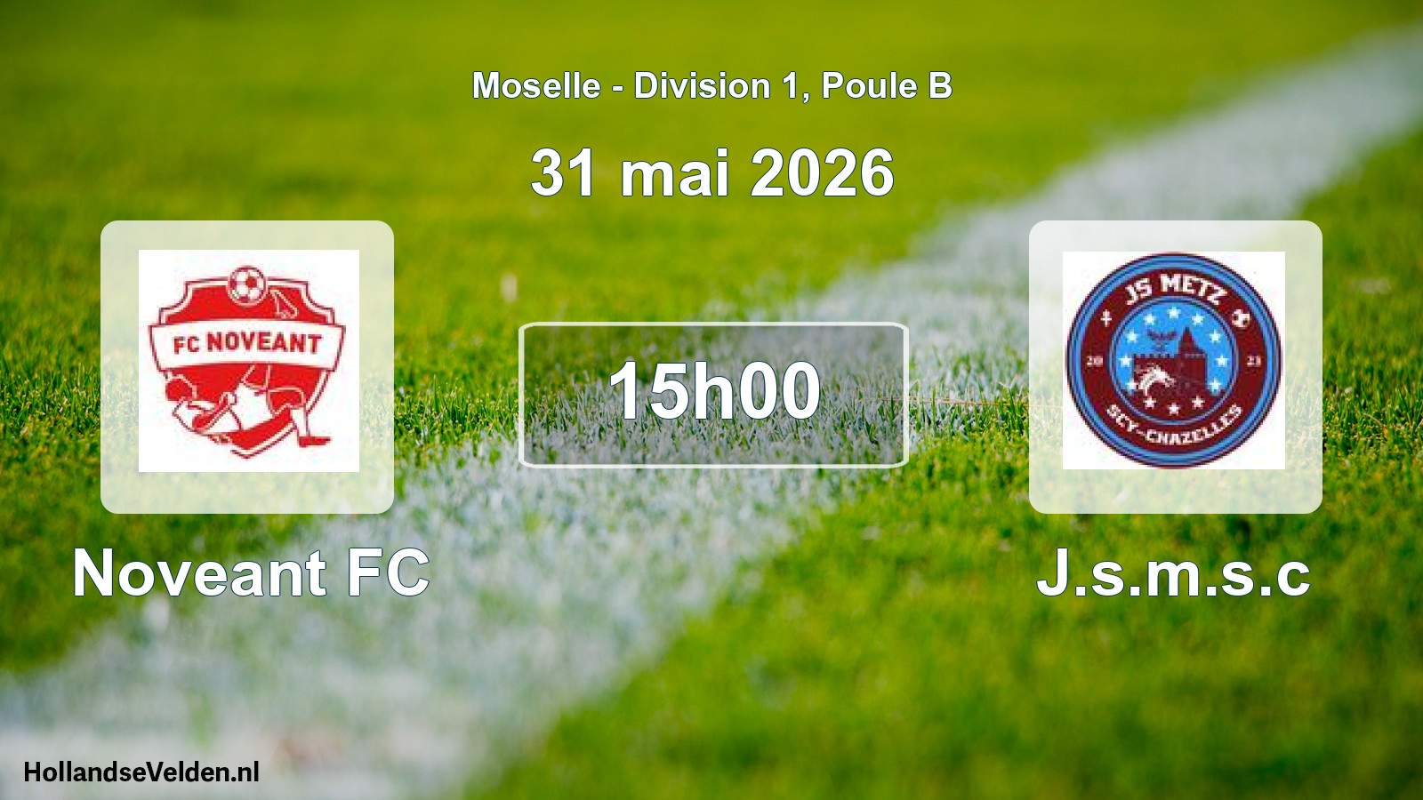 Geplande wedstrijd: Noveant FC - J.s.m.s.c (31 mei 2026)