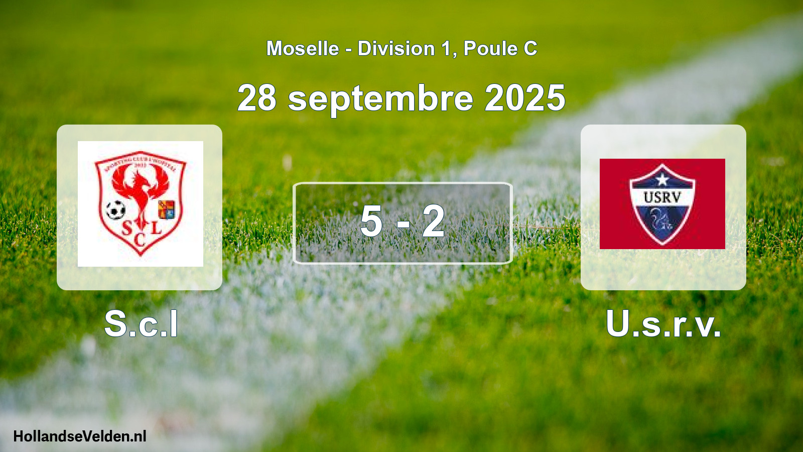 Match joué: S.c.l - U.s.r.v. 5 - 2 (28 septembre 2025)