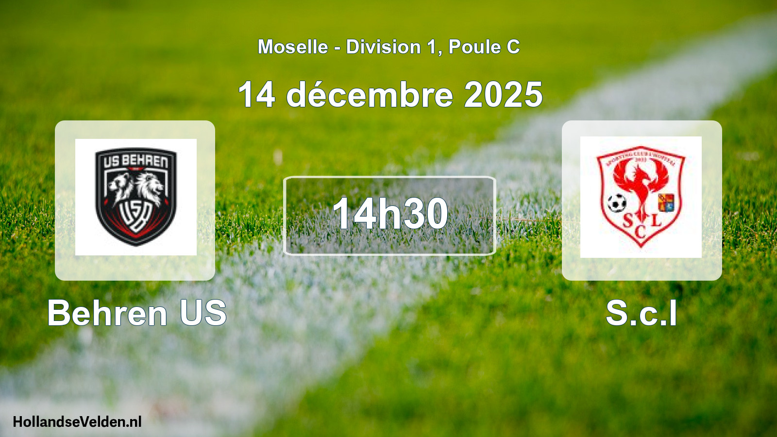 Match programmé: Behren US - S.c.l (14 décembre 2025)