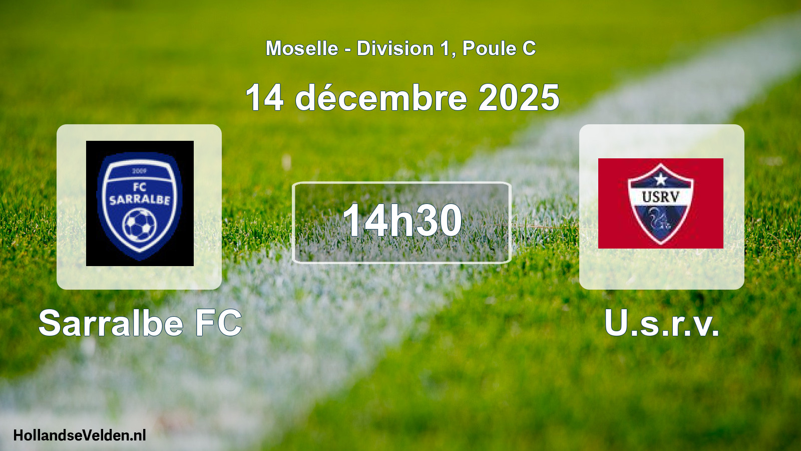 Scheduled Match: Sarralbe FC - U.s.r.v. (14 December 2025)