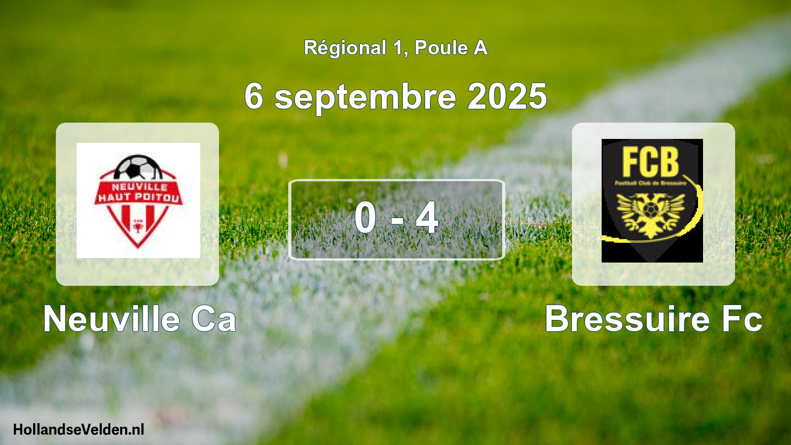 Total number of matches played: Neuville Ca - Bressuire Fc 0 - 4 (6 September 2025)