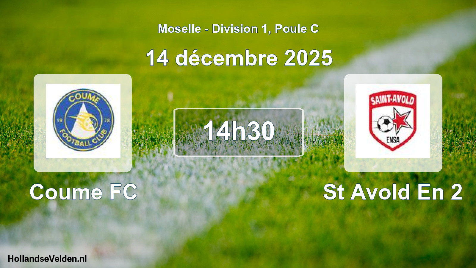 Match programmé: Coume FC - St Avold En 2 (14 décembre 2025)