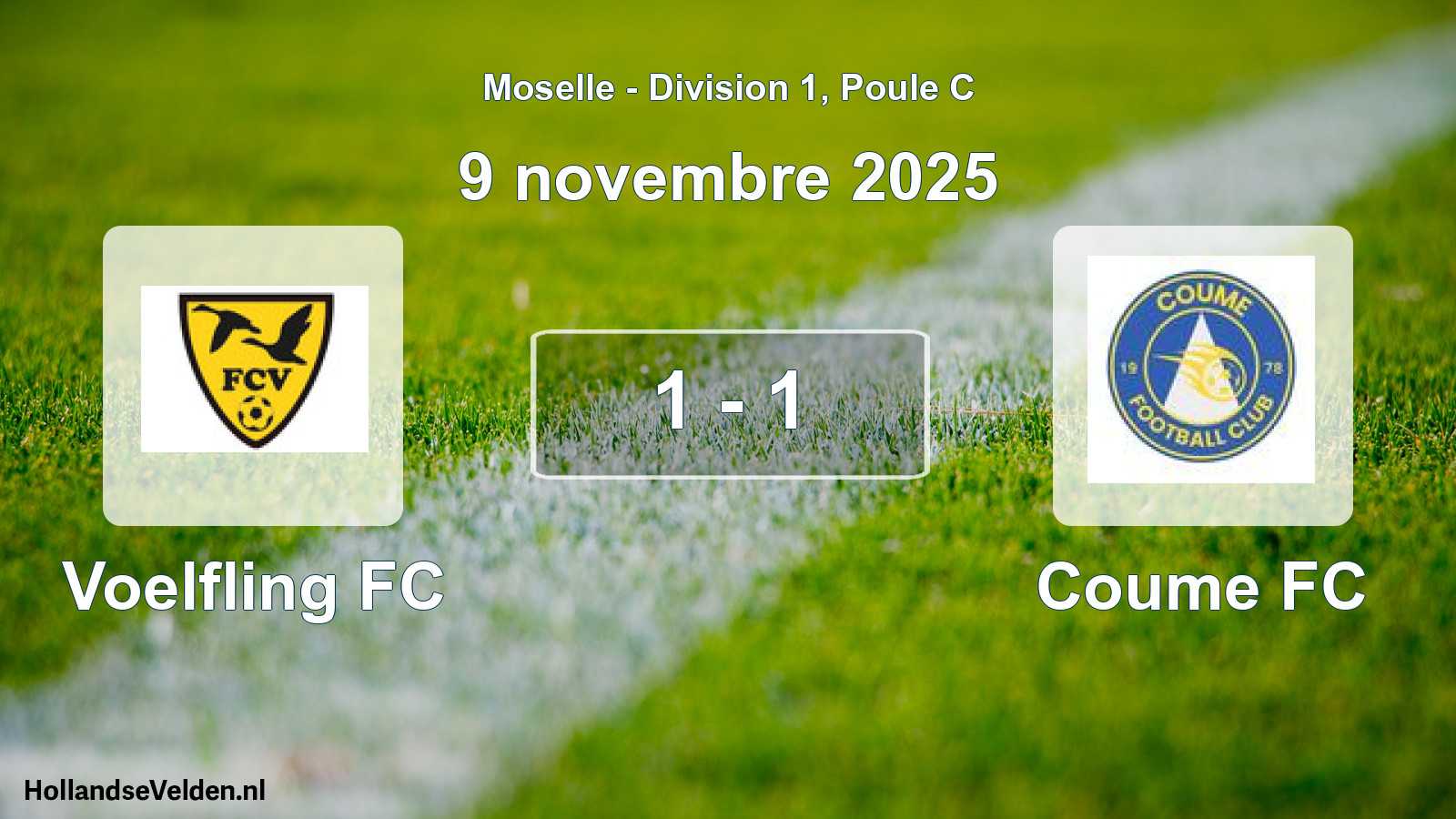 Gespeelde wedstrijd: Voelfling FC - Coume FC 1 - 1 (9 november 2025)