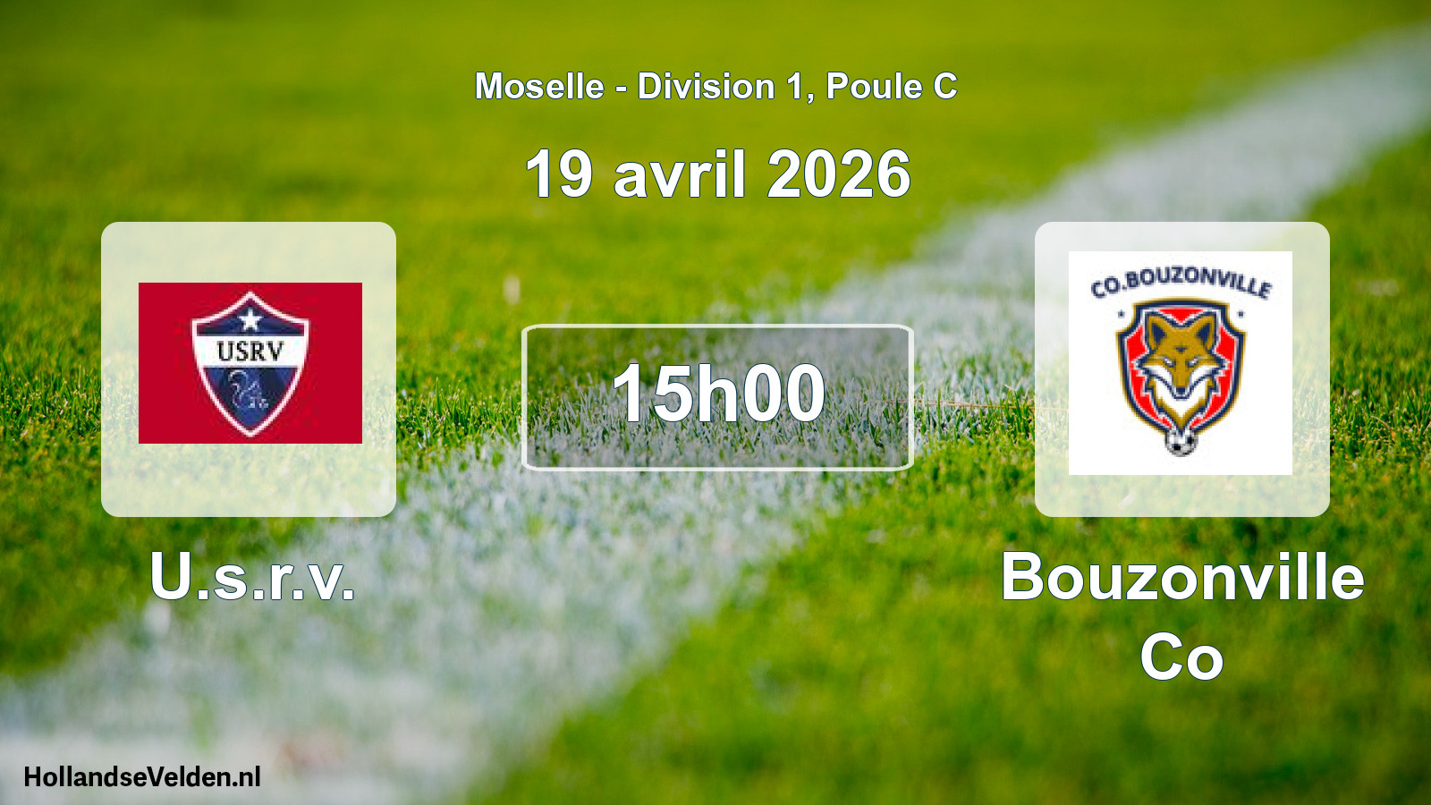 Match programmé: U.s.r.v. - Bouzonville Co (19 avril 2026)