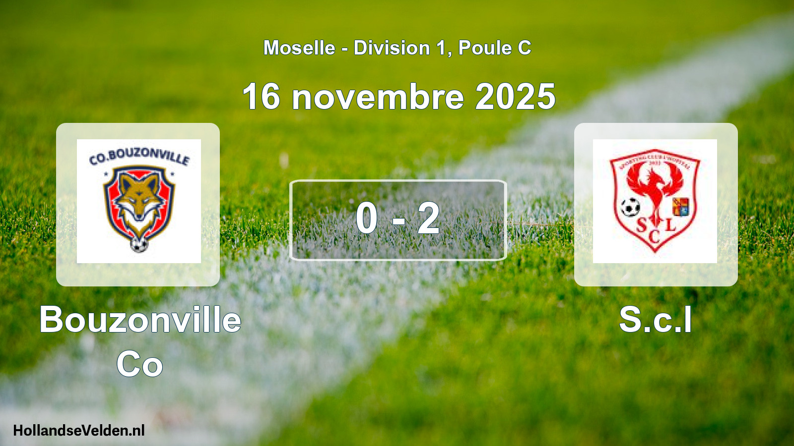 Match joué: Bouzonville Co - S.c.l 0 - 2 (16 novembre 2025)