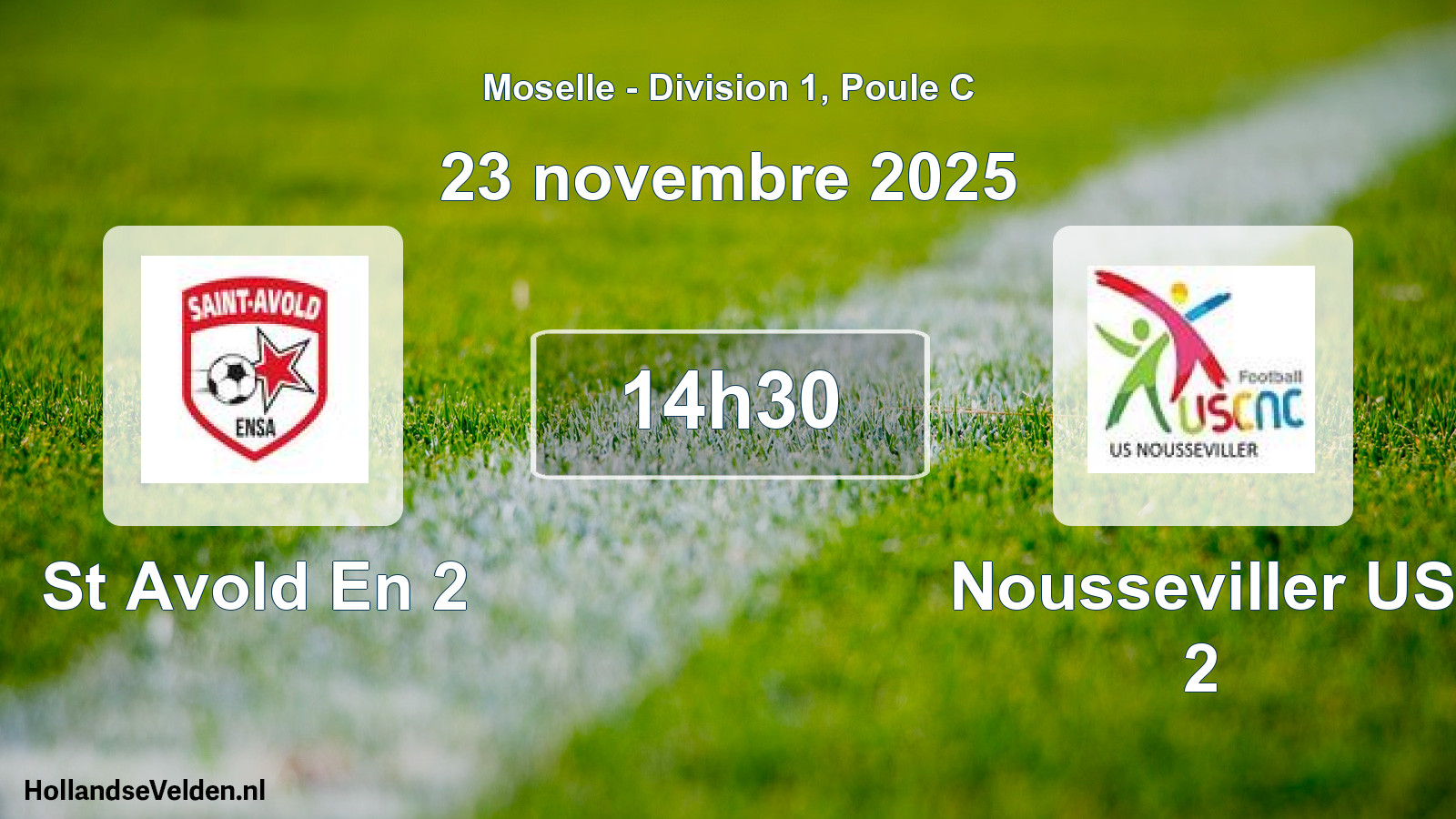 Match programmé: St Avold En 2 - Nousseviller US 2 (23 novembre 2025)