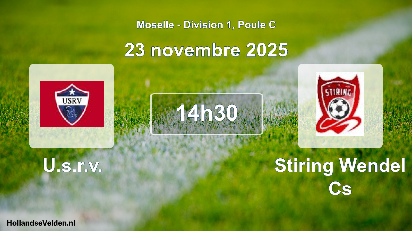 Match programmé: U.s.r.v. - Stiring Wendel Cs (23 novembre 2025)