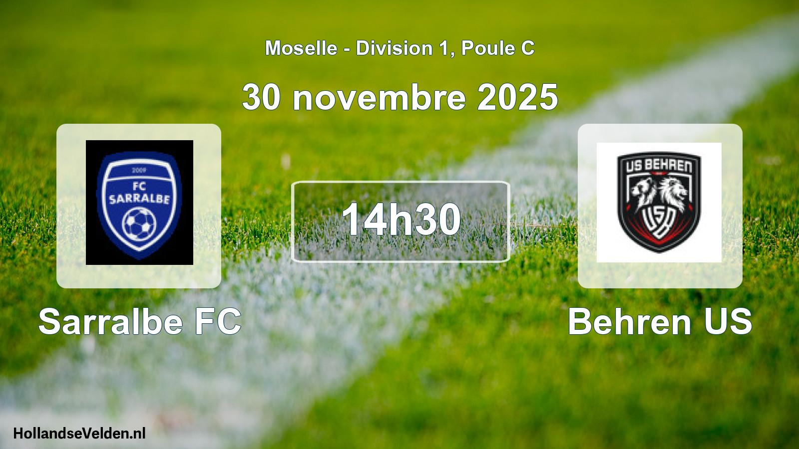 Geplande wedstrijd: Sarralbe FC - Behren US (30 november 2025)