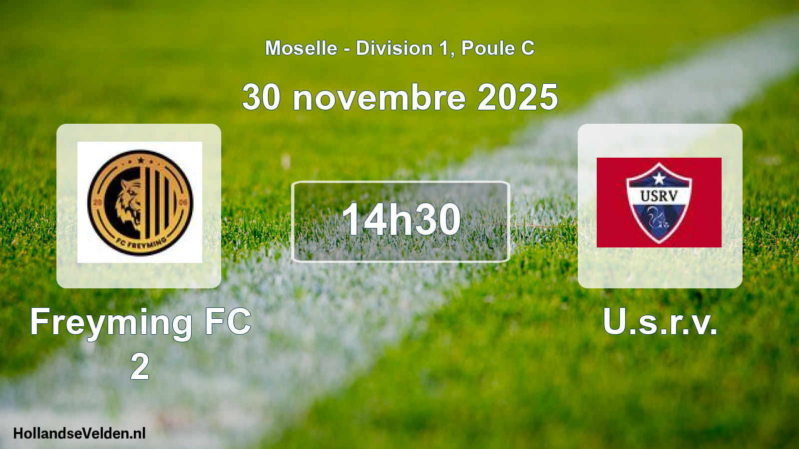 Match programmé: Freyming FC 2 - U.s.r.v. (30 novembre 2025)
