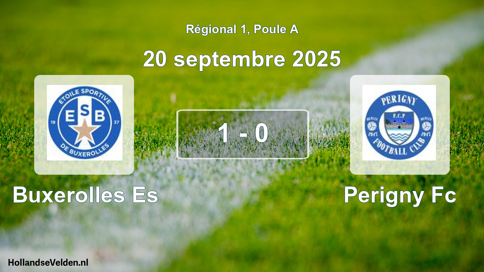 Total number of matches played: Buxerolles Es - Perigny Fc 1 - 0 (20 September 2025)