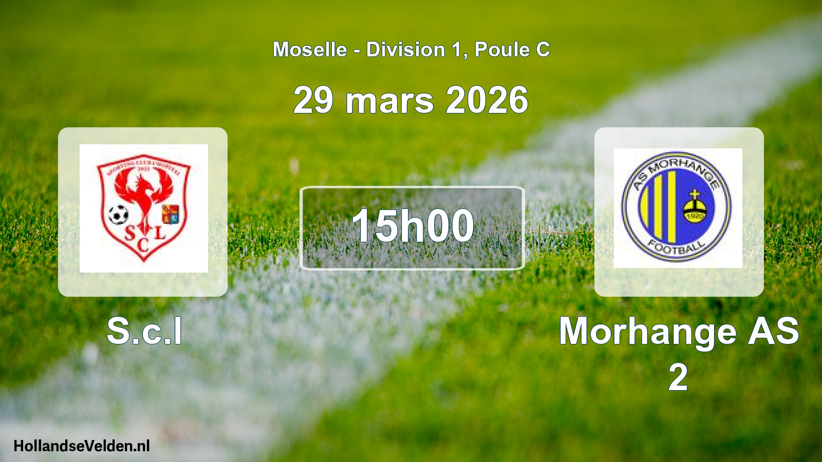 Match programmé: S.c.l - Morhange AS 2 (29 mars 2026)