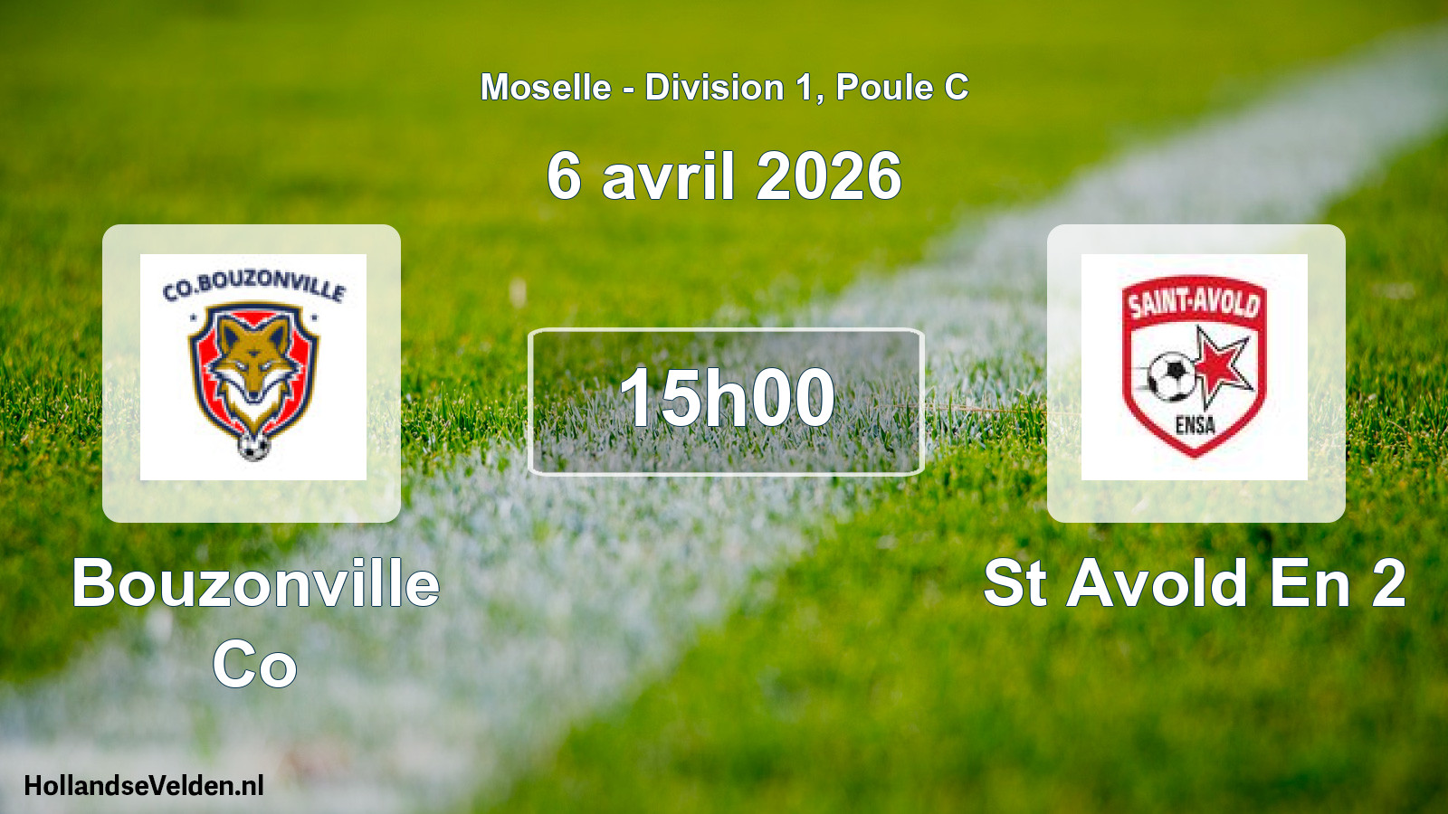 Match programmé: Bouzonville Co - St Avold En 2 (6 avril 2026)