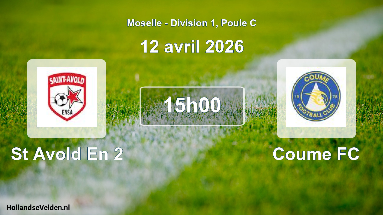 Scheduled Match: St Avold En 2 - Coume FC (12 April 2026)