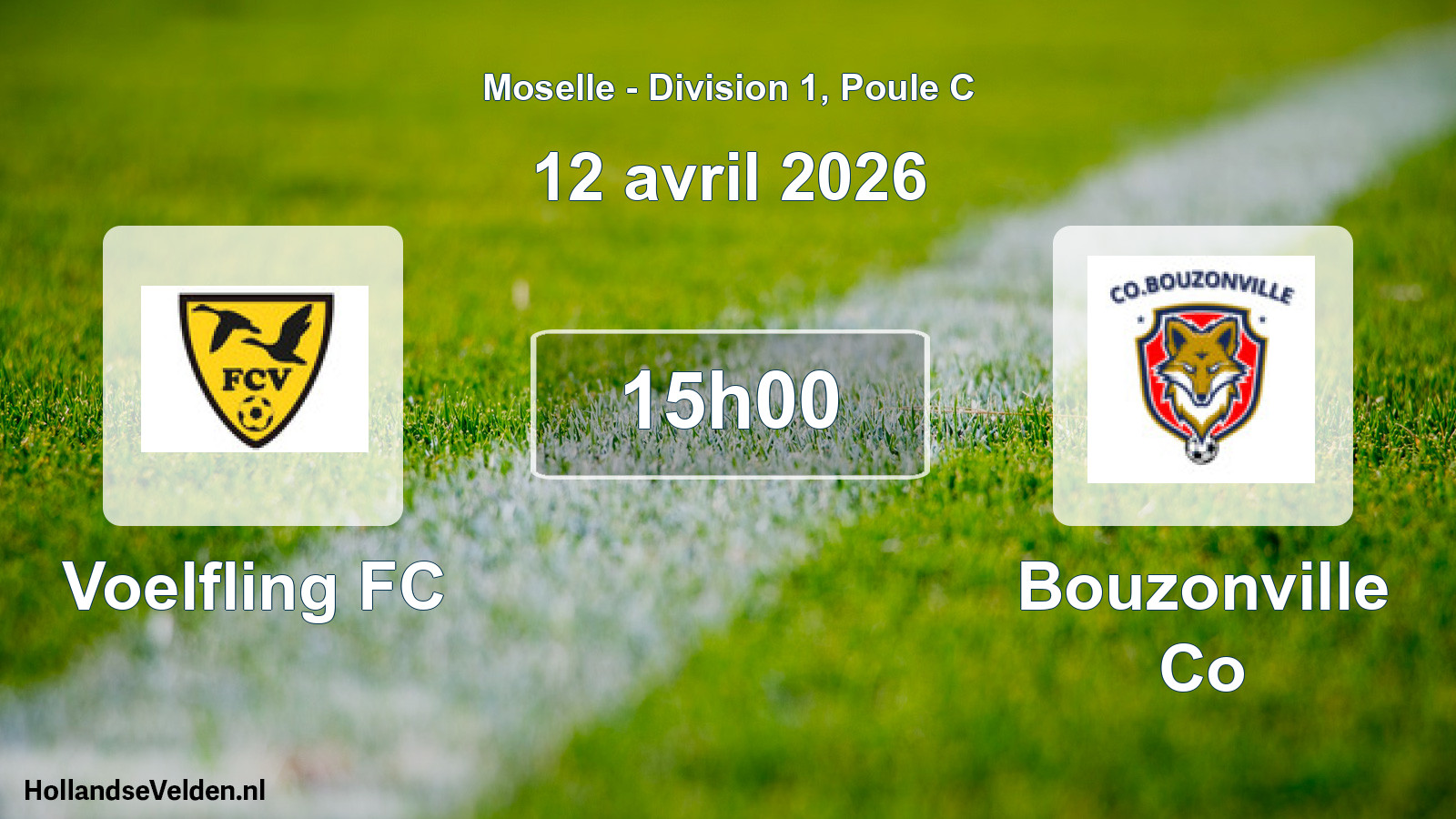Match programmé: Voelfling FC - Bouzonville Co (12 avril 2026)