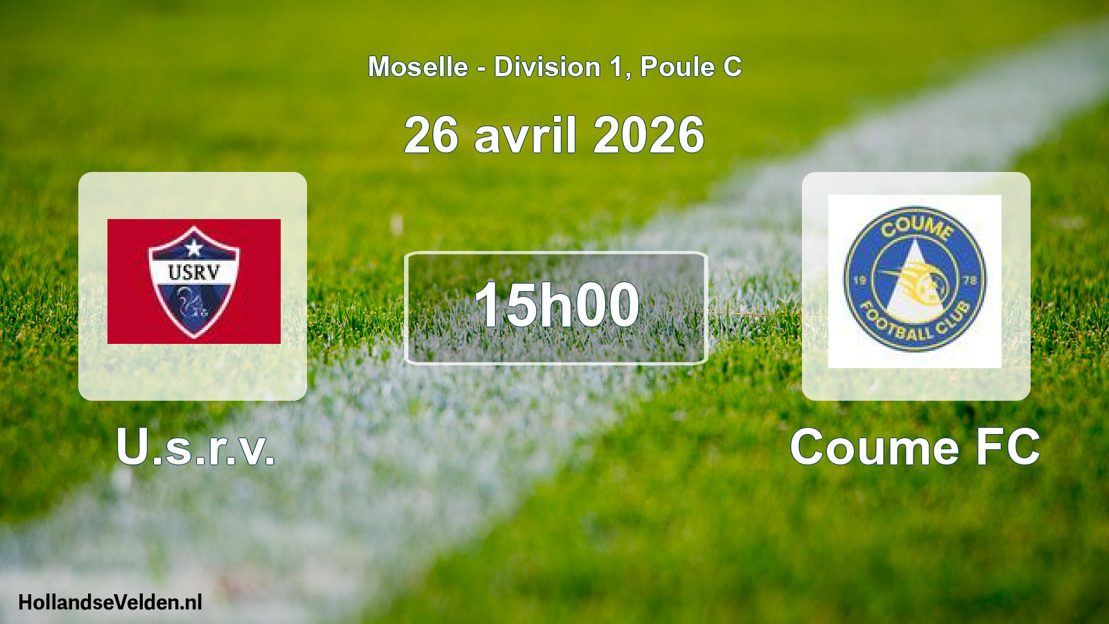 Match programmé: U.s.r.v. - Coume FC (26 avril 2026)