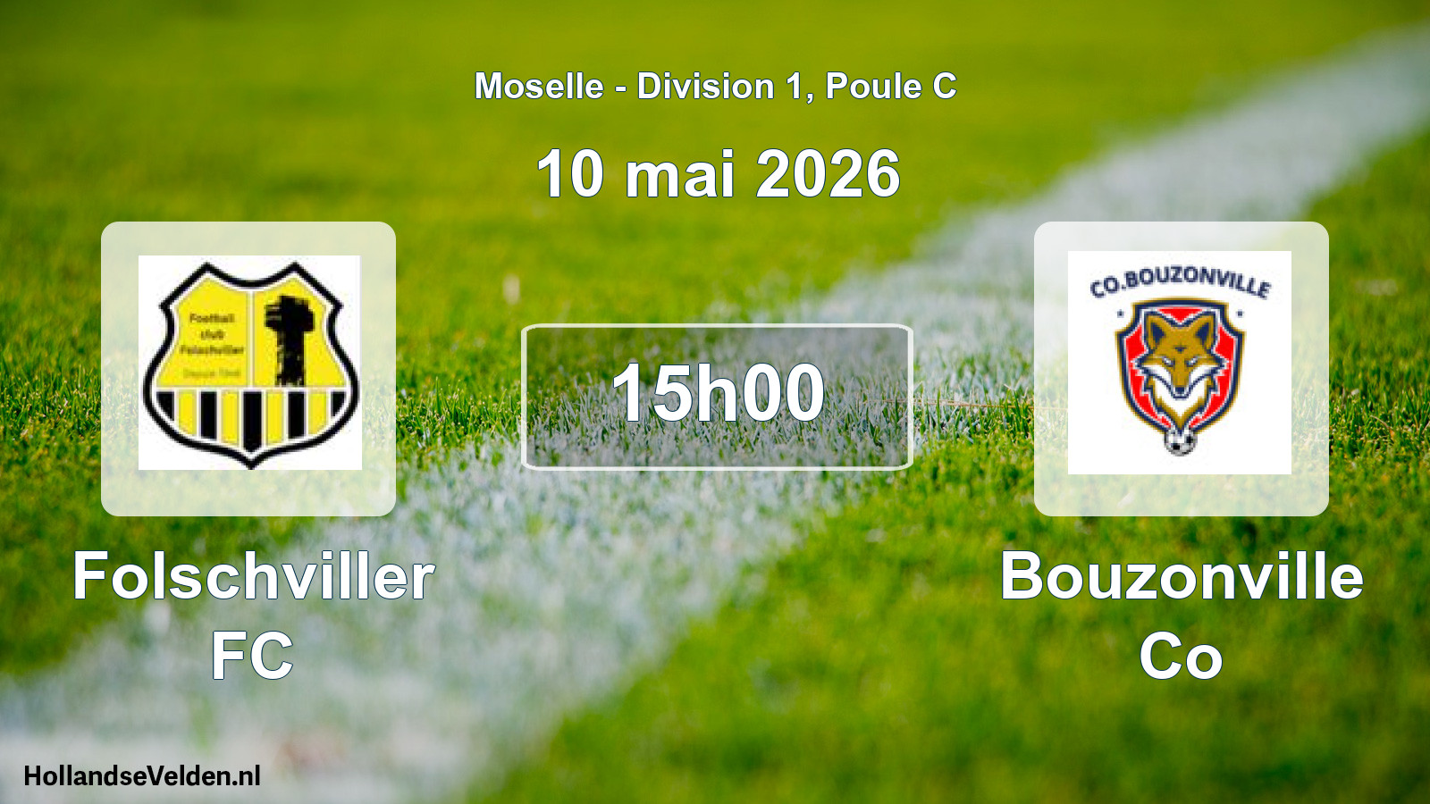 Match programmé: Folschviller FC - Bouzonville Co (10 mai 2026)