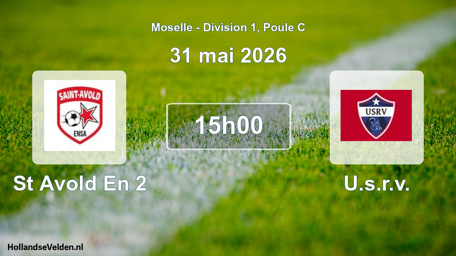 Match programmé: St Avold En 2 - U.s.r.v. (31 mai 2026)