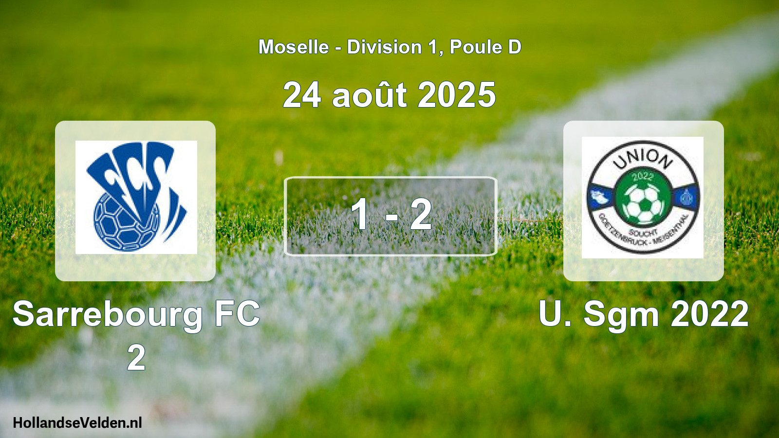 Total number of matches played: Sarrebourg FC 2 - U. Sgm 2022 1 - 2 (24 August 2025)