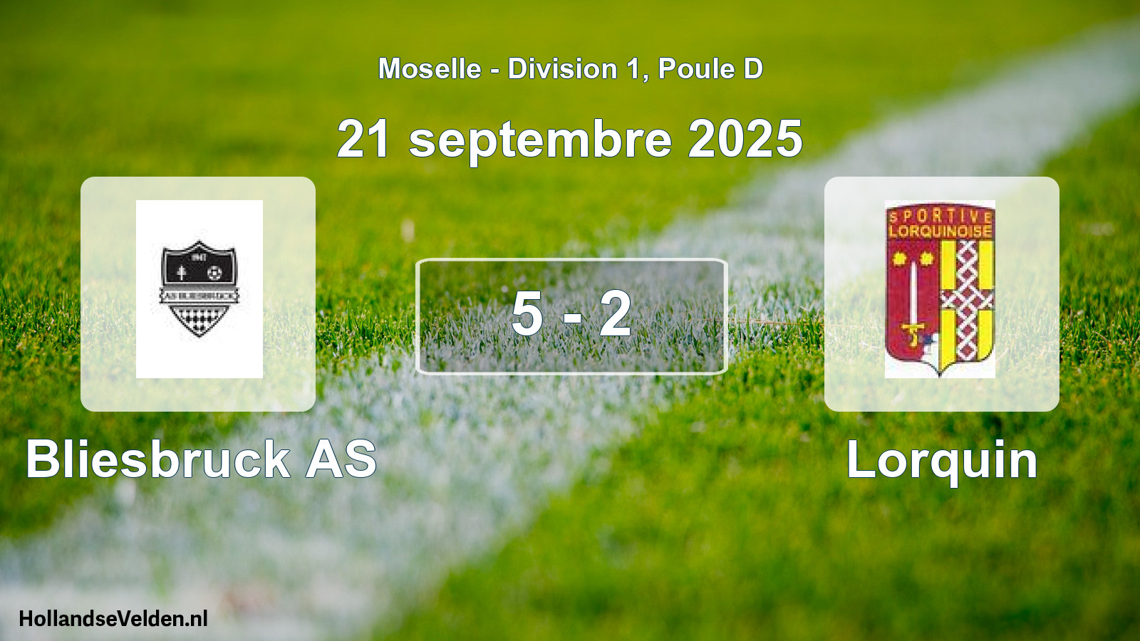 Gespeelde wedstrijd: Bliesbruck AS - Lorquin 5 - 2 (21 september 2025)