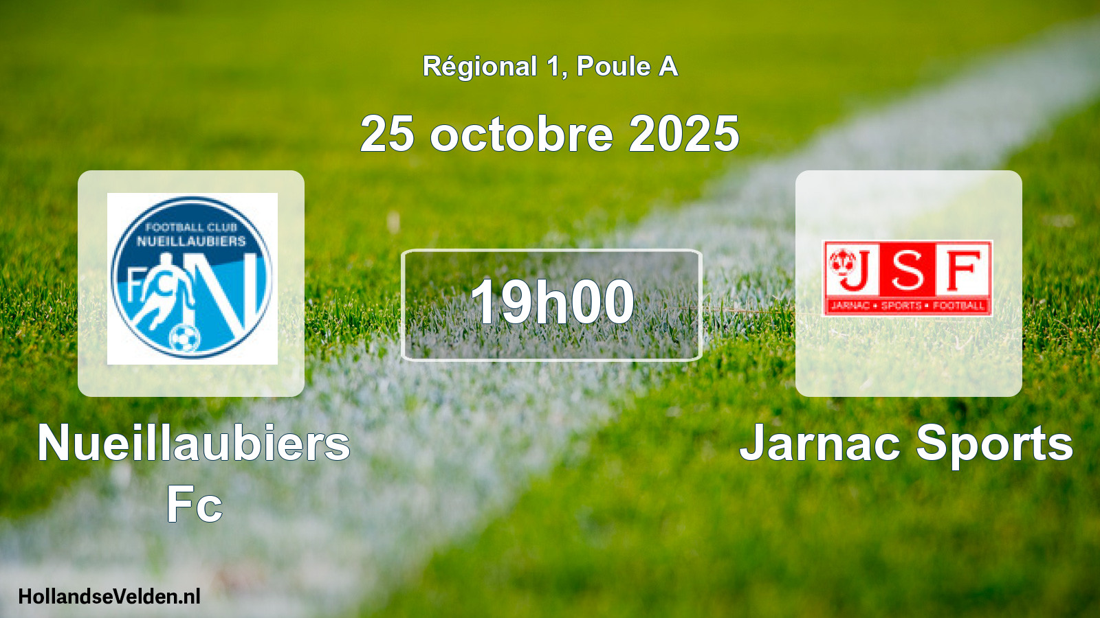Geplande wedstrijd: Nueillaubiers Fc - Jarnac Sports (25 oktober 2025)