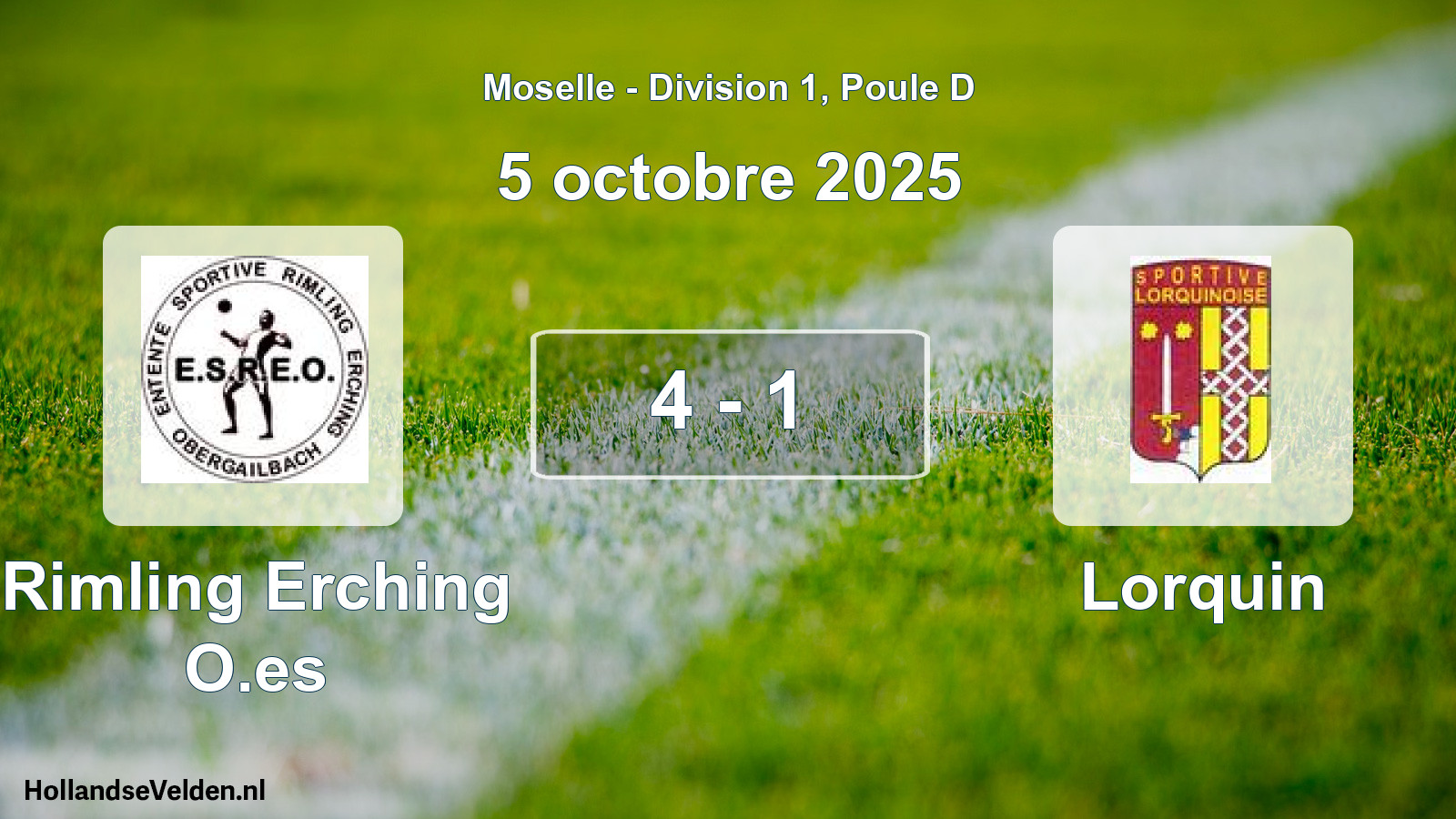 Match joué: Rimling Erching O.es - Lorquin 4 - 1 (5 octobre 2025)