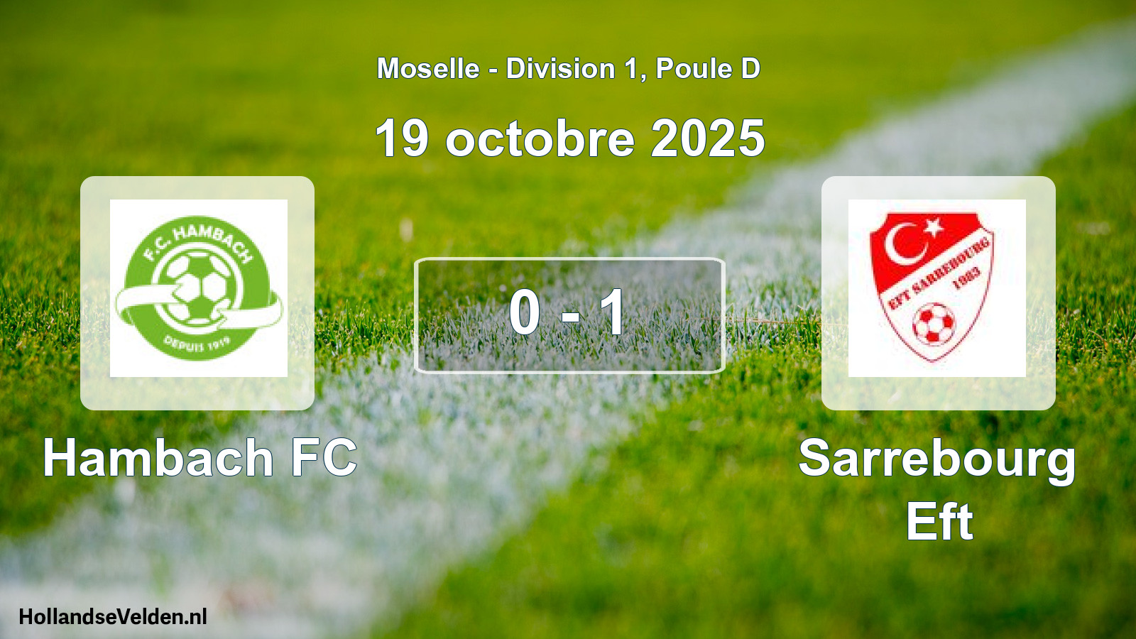 Gespeelde wedstrijd: Hambach FC - Sarrebourg Eft 0 - 1 (19 oktober 2025)