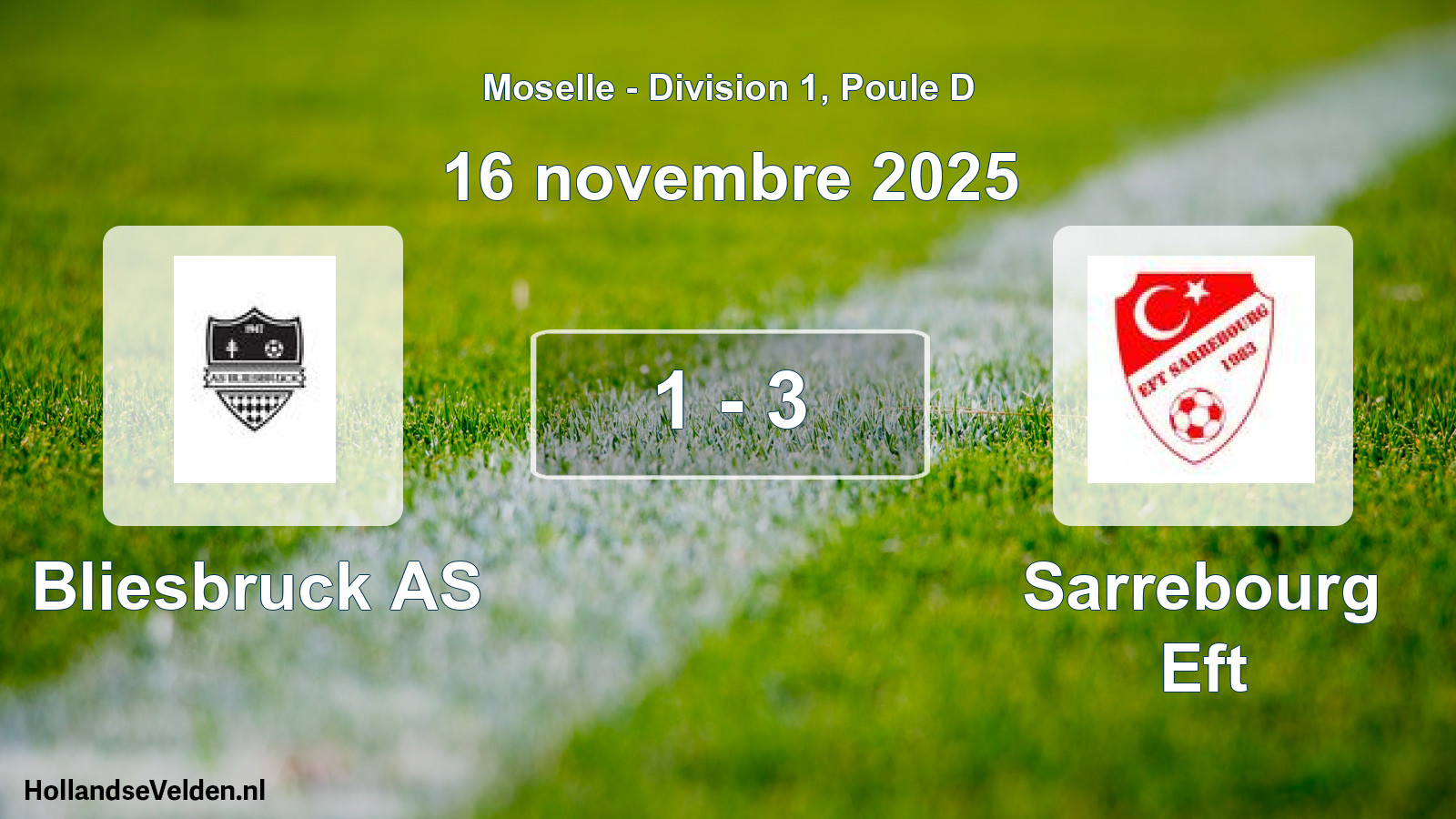 Gespeelde wedstrijd: Bliesbruck AS - Sarrebourg Eft 1 - 3 (16 november 2025)