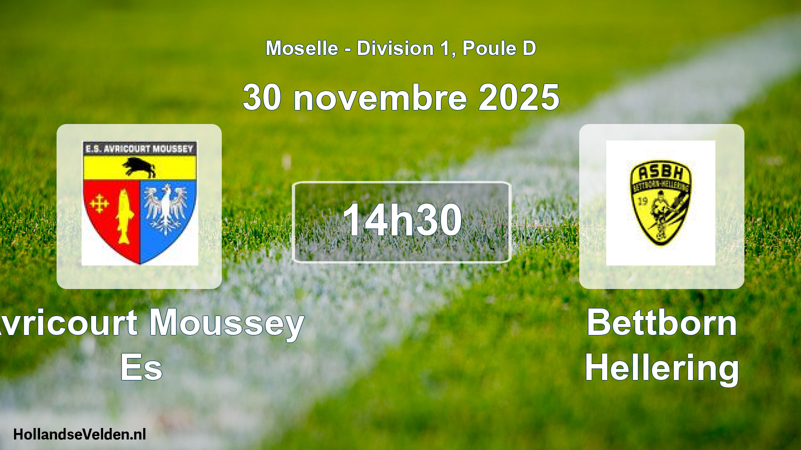 Scheduled Match: Avricourt Moussey Es - Bettborn Hellering (30 November 2025)