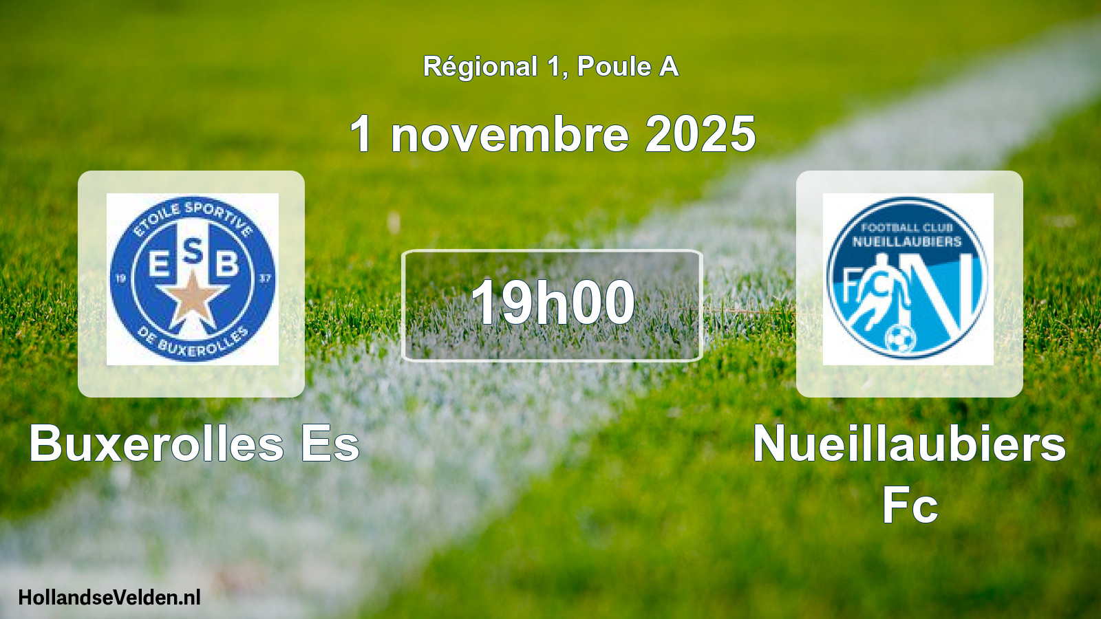 Scheduled Match: Buxerolles Es - Nueillaubiers Fc (1 November 2025)