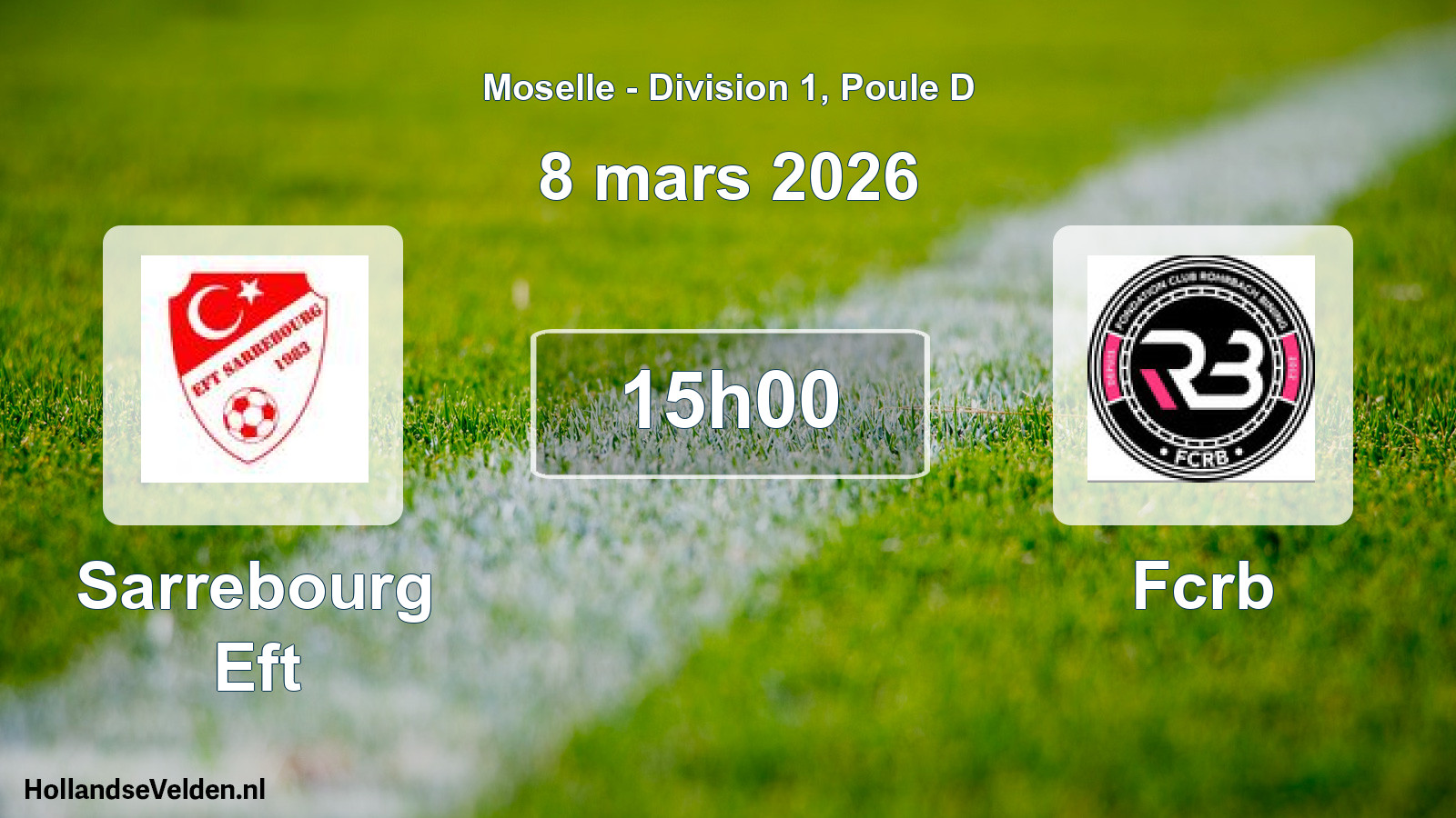 Scheduled Match: Sarrebourg Eft - Fcrb (8 March 2026)