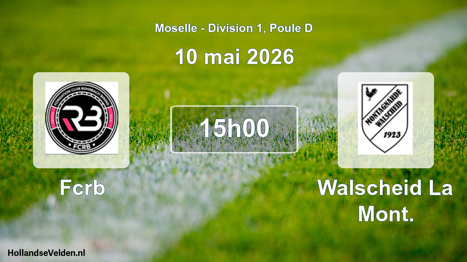 Geplande wedstrijd: Fcrb - Walscheid La Mont. (10 mei 2026)