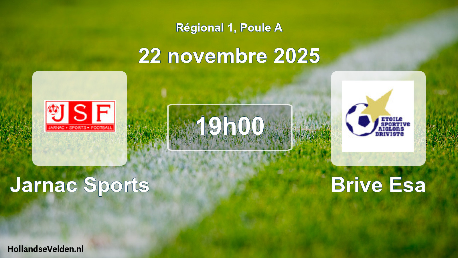 Scheduled Match: Jarnac Sports - Brive Esa (22 November 2025)