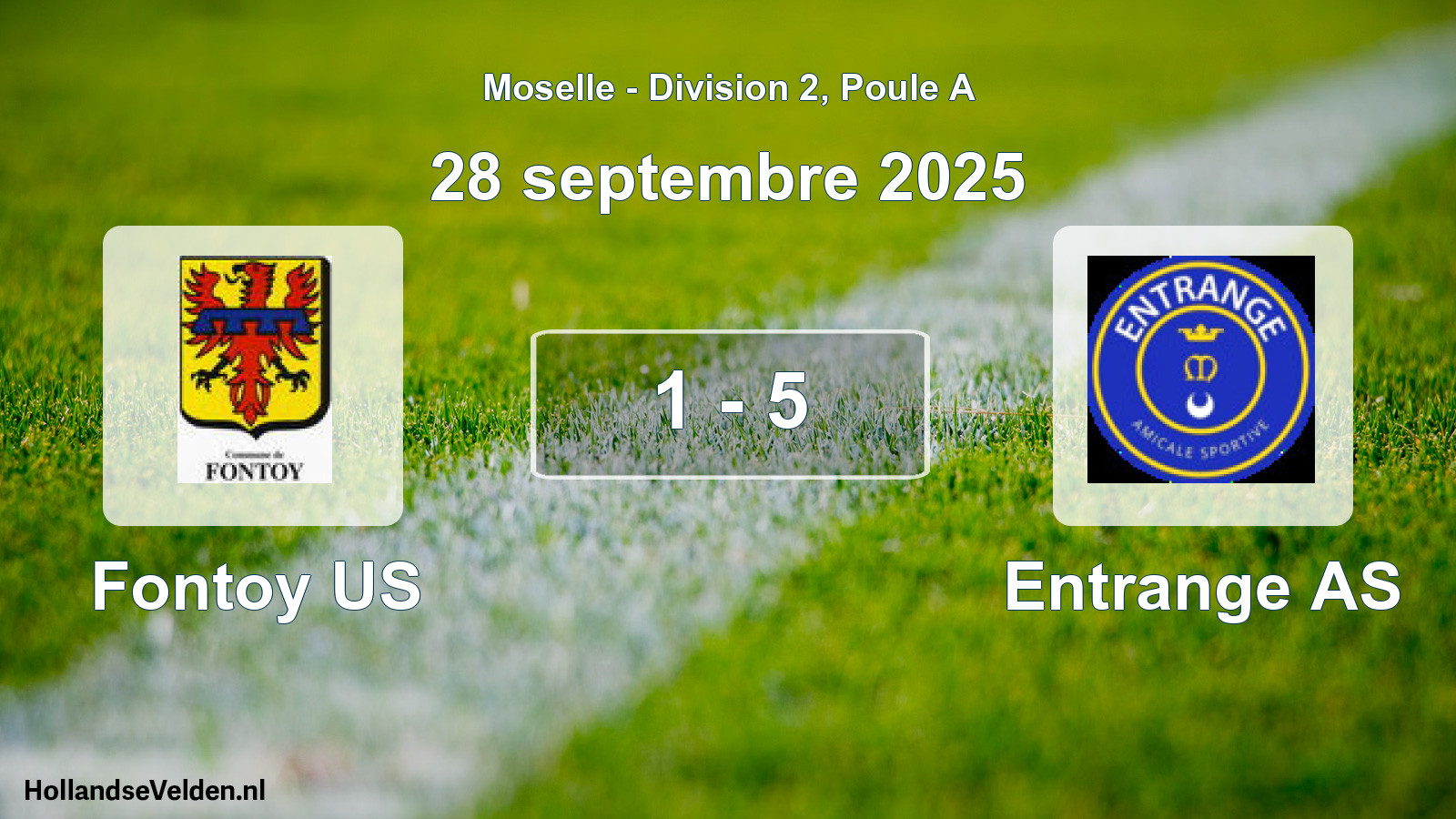 Match joué: Fontoy US - Entrange AS 1 - 5 (28 septembre 2025)