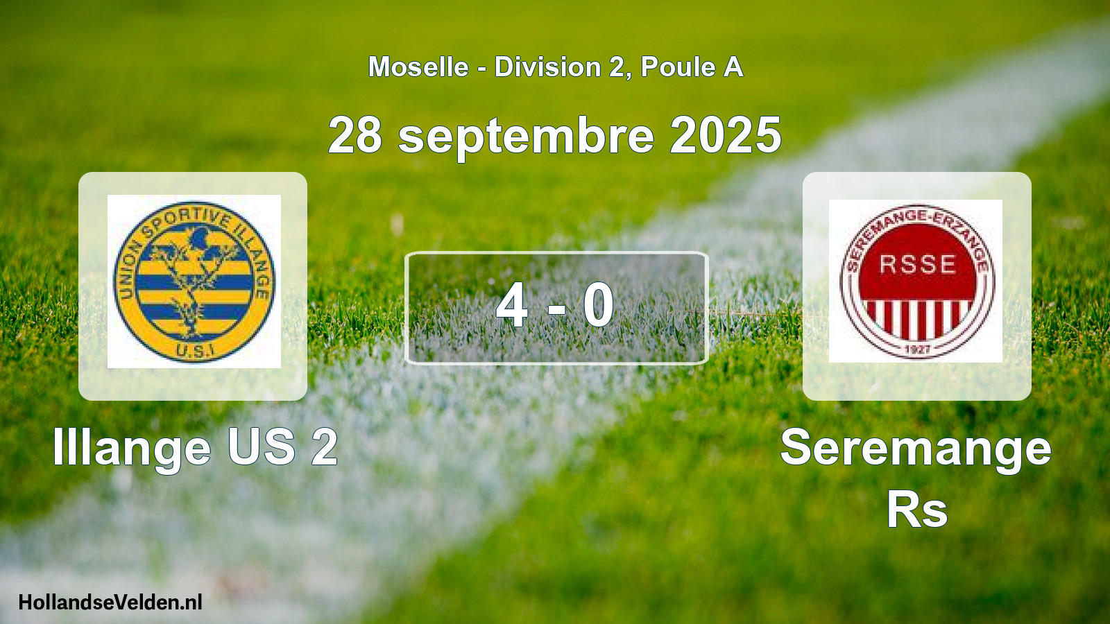 Gespeelde wedstrijd: Illange US 2 - Seremange Rs 4 - 0 (28 september 2025)