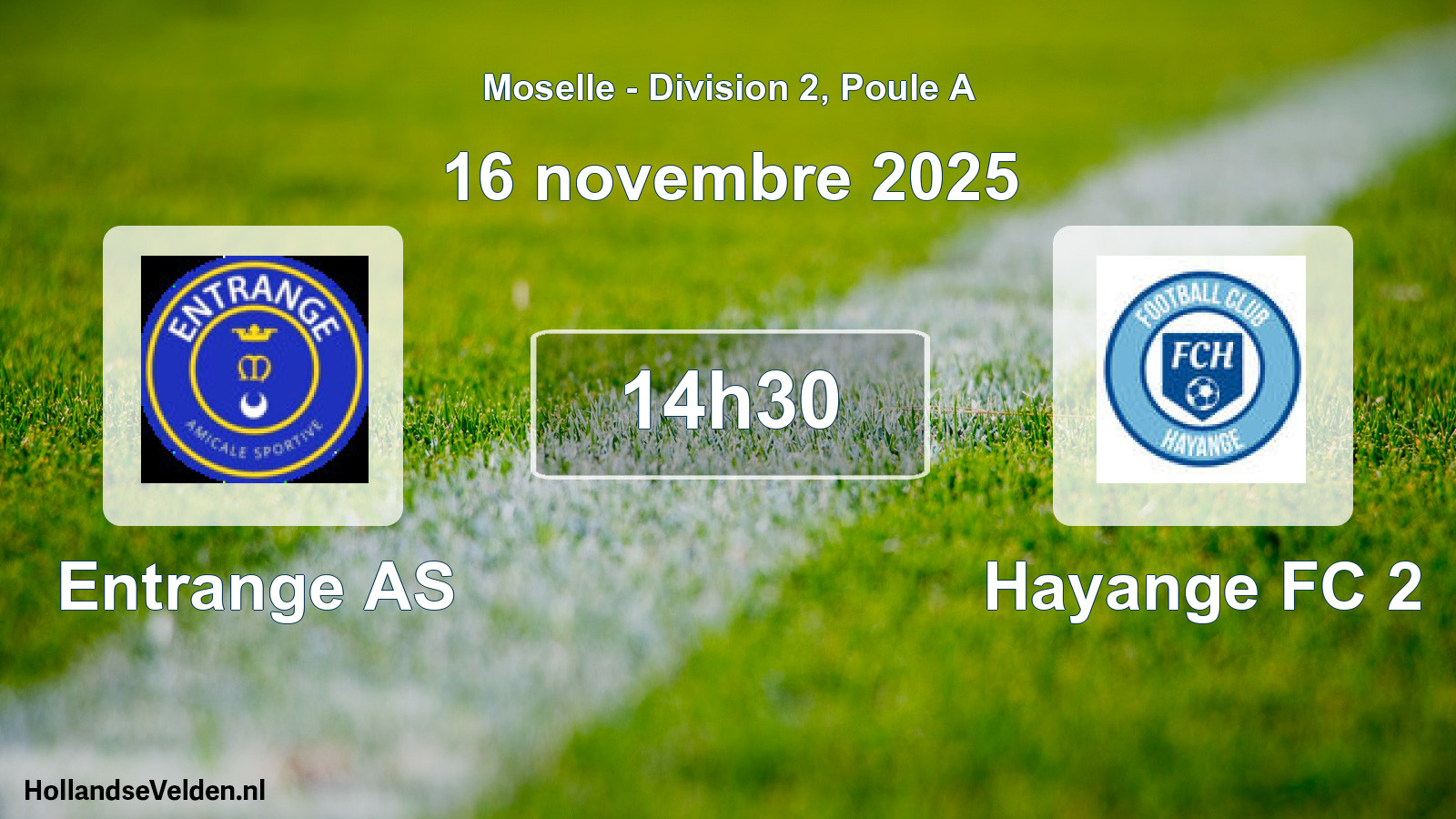 Match programmé: Entrange AS - Hayange FC 2 (16 novembre 2025)