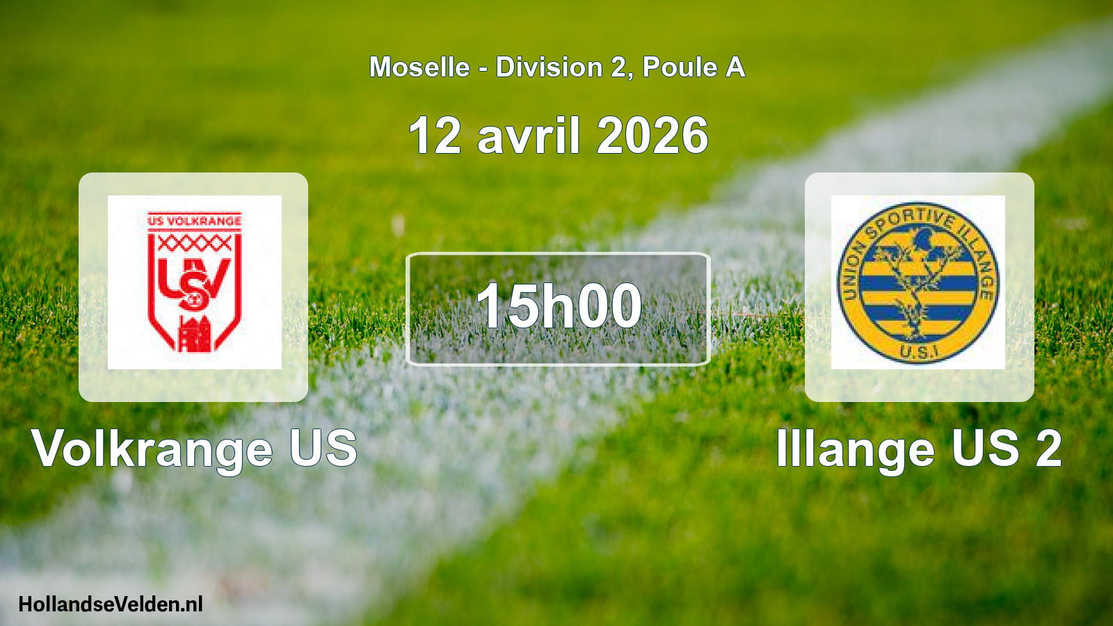 Match programmé: Volkrange US - Illange US 2 (12 avril 2026)